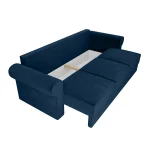 Canapea extensibila cu spatiu de depozitare, albastra/roz/cu model, SMOKY