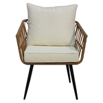 Fotoliu de gradina, natural / negru / bej, ARALY