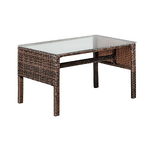 Set de gradina din ratan, 2 piese, maro / bej, FARIEL