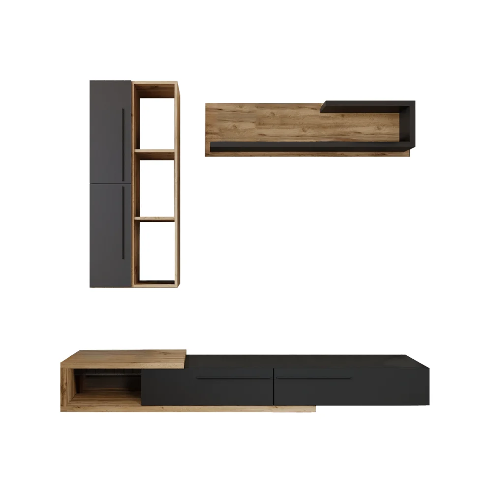 Mobilier living, stejar Tacho / antracit, KALVADOS