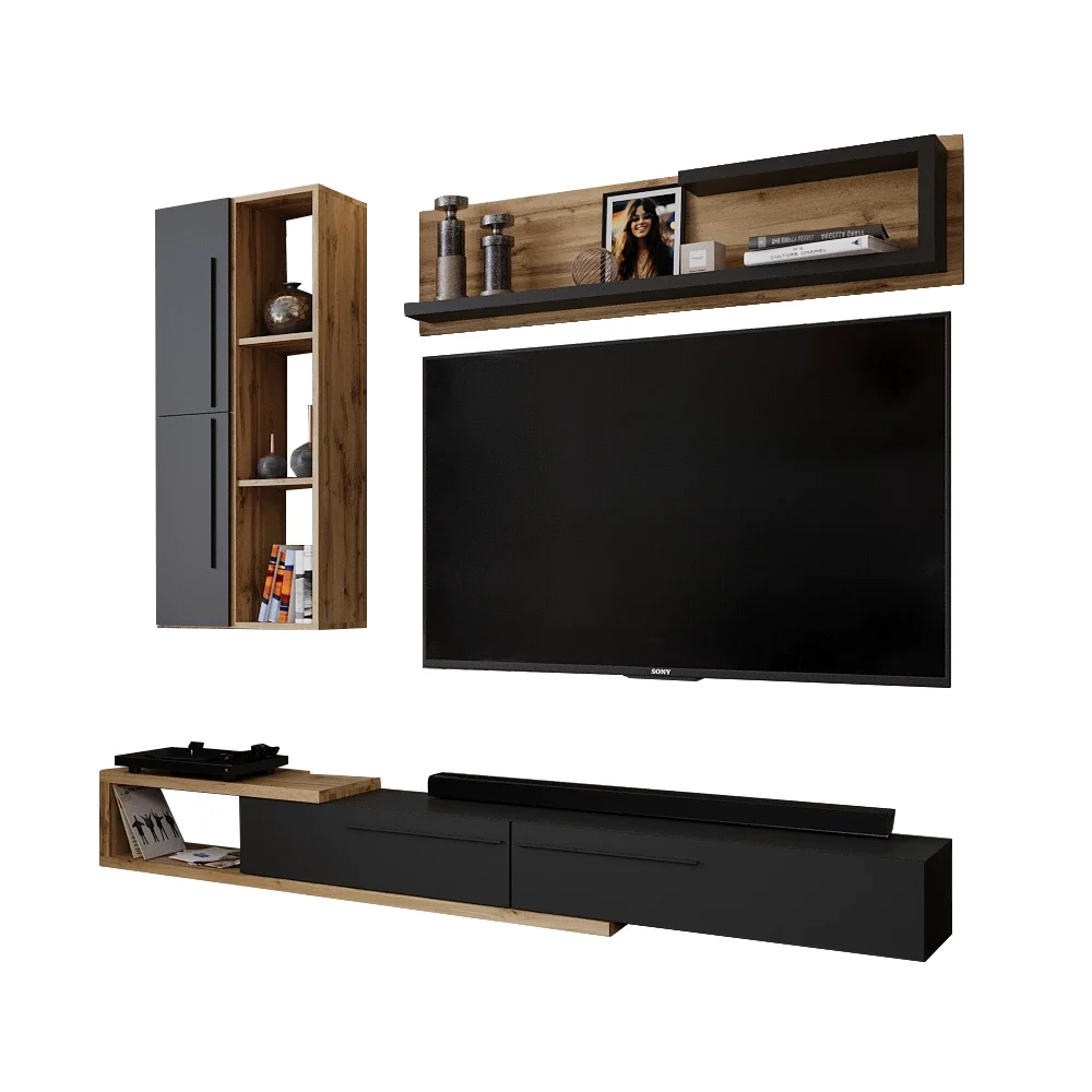 Mobilier living, stejar Tacho / antracit, KALVADOS