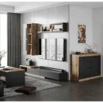 Mobilier living, stejar Tacho / antracit, KALVADOS