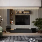 Mobilier living, stejar Tacho / antracit, KALVADOS