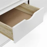 Pat cu spatiu de depozitare, alb, lemn, 90x200 cm, MAXI NEW