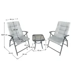 Set gradina 1+2, gri / gri inchis, MUSON