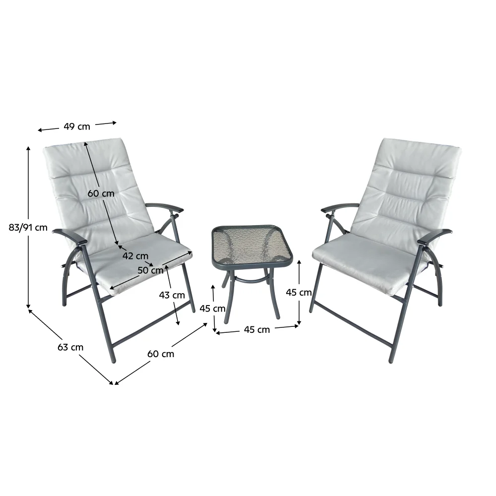 Set gradina 1+2, gri / gri inchis, MUSON
