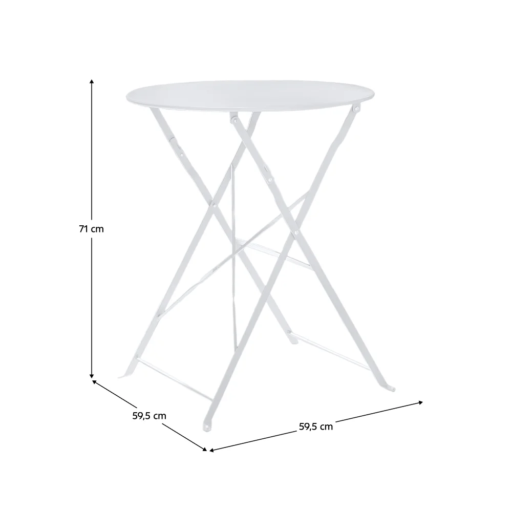 Set gradina 1+2, alb, otel, OBAX