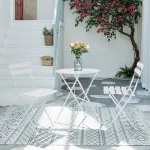 Set gradina 1+2, alb, otel, OBAX