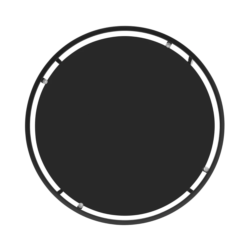 Masuta de cafea, neagra / sticla / metal, PARLAN