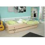 Pat cu spatiu de depozitare, 90x200 cm, MATIASI NEW