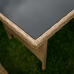 Set de gradina din ratan, culoare naturala / gri deschis, RANDI