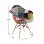 Scaun, patchwork/fag, TOBO 3 NEW