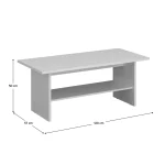 Masuta de cafea 120, alba, ERODIN