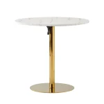 Masa dining, marmura / crom-auriu, LAMONT