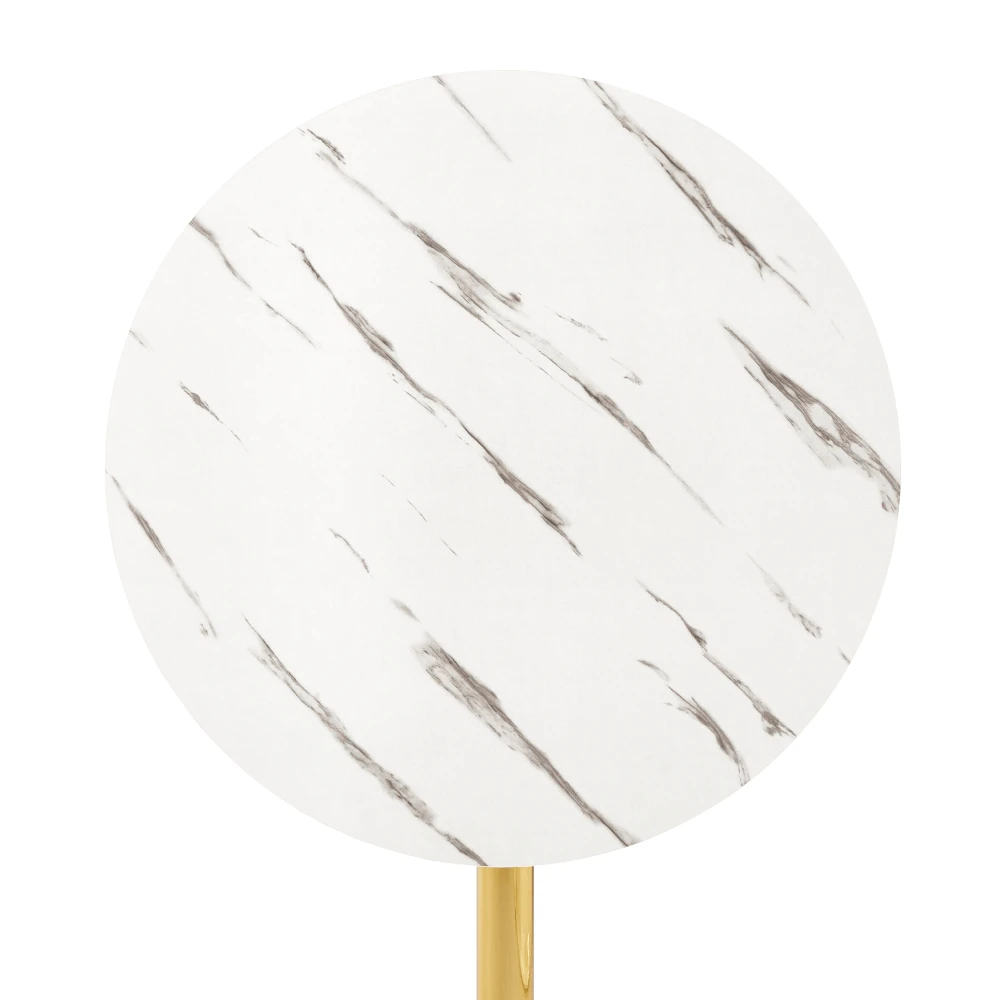 Masa dining, marmura / crom-auriu, LAMONT