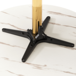 Masa dining, marmura / crom-auriu, LAMONT