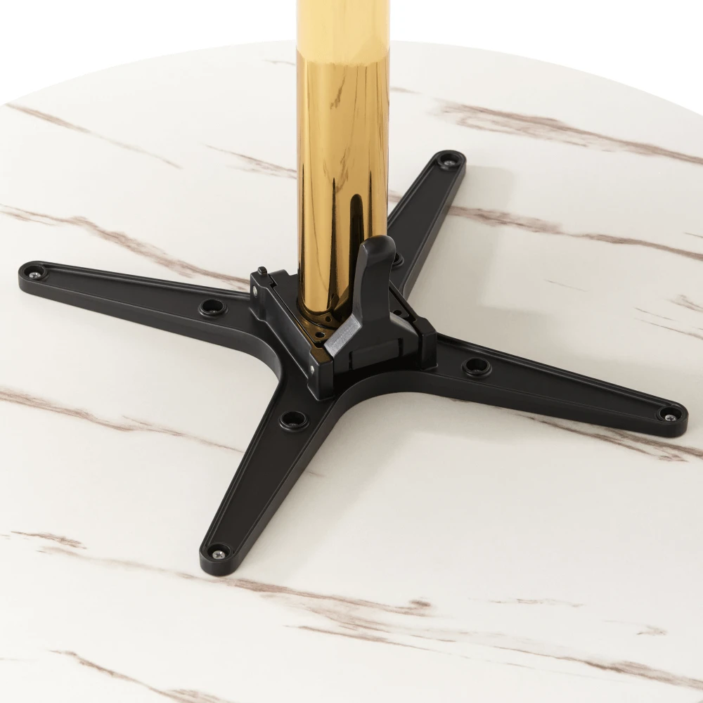 Masa dining, marmura / crom-auriu, LAMONT