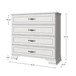 Comoda cu 4 sertare, woodline crem, TIFFY 4S