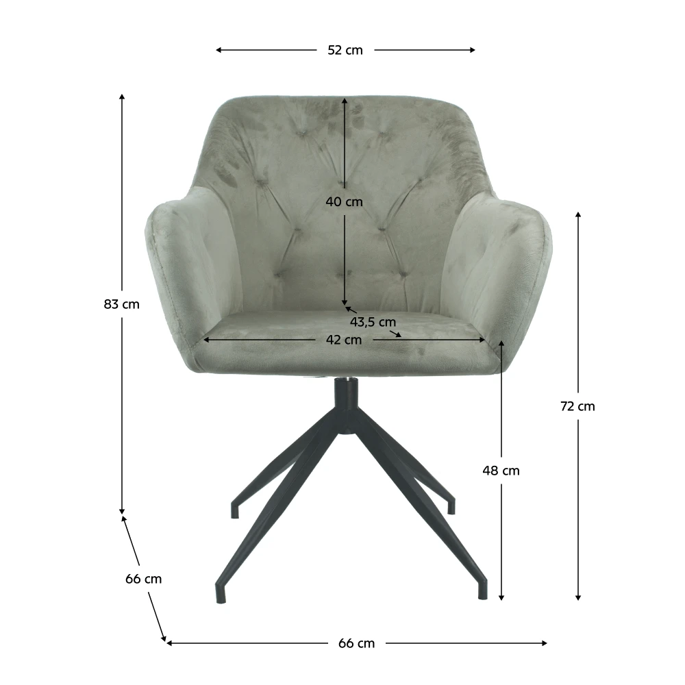 Scaun pivotant, catifea maro-gri/negru, VELEZA NEW