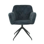 Scaun pivotant, catifea gri inchis/negru, VELEZA NEW