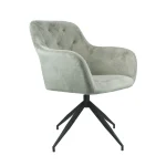 Scaun pivotant, catifea maro-gri/negru, VELEZA NEW