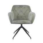 Scaun pivotant, catifea maro-gri/negru, VELEZA NEW