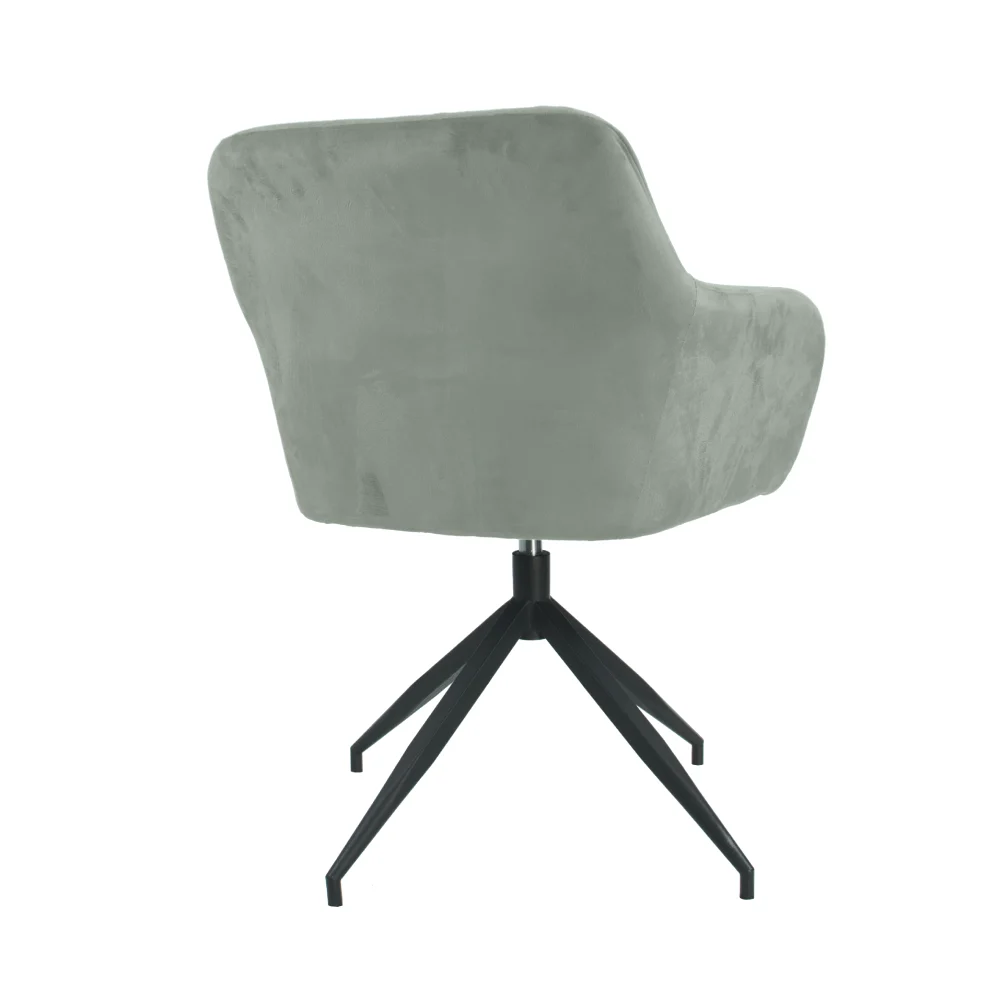 Scaun pivotant, catifea maro-gri/negru, VELEZA NEW