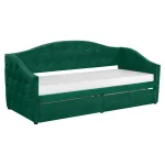 Pat cu spatiu de depozitare, 90x200, tesatura Velvet catifea, ZASKA