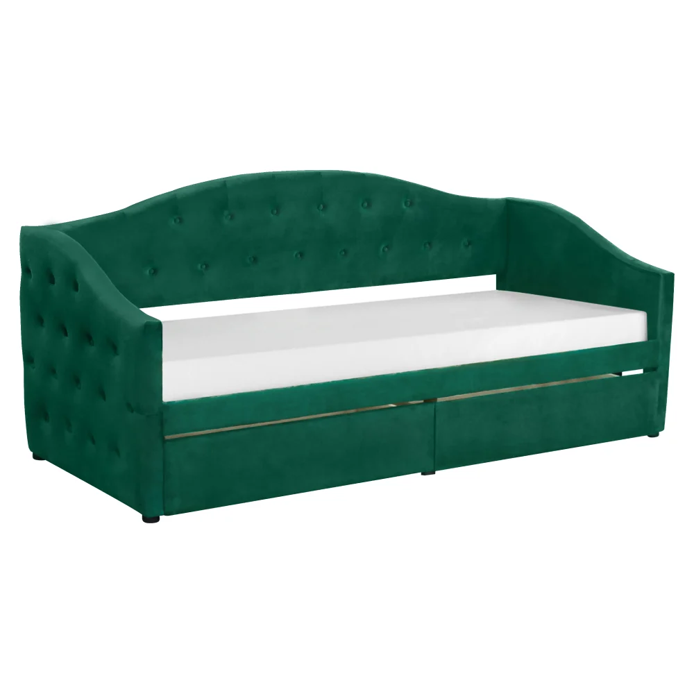 Pat cu spatiu de depozitare, 90x200, tesatura Velvet catifea, ZASKA