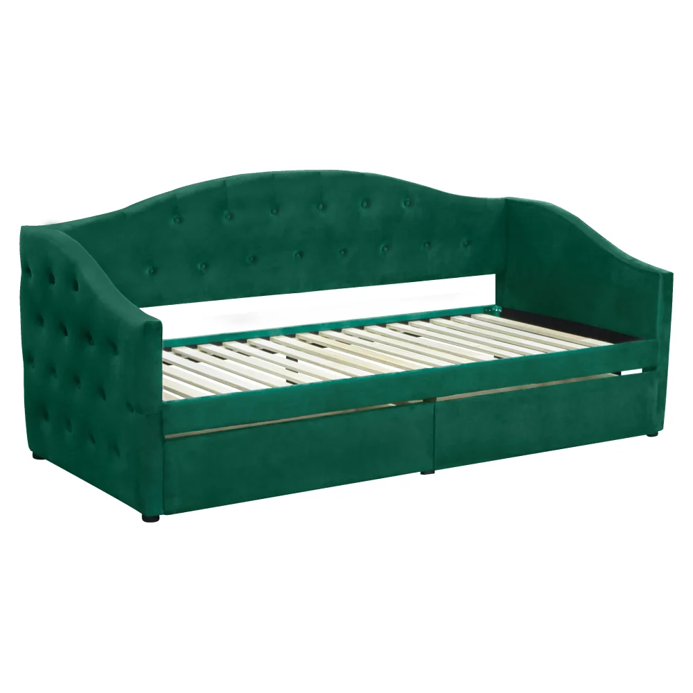 Pat cu spatiu de depozitare, 90x200, tesatura Velvet catifea, ZASKA