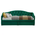 Pat cu spatiu de depozitare, 90x200, tesatura Velvet catifea, ZASKA