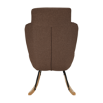 Fotoliu balansoar, material textil maro deschis/lemn, HARPER