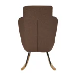 Fotoliu balansoar, material textil maro deschis/lemn, HARPER