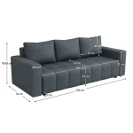 Canapea extensibila, gri, MARIK