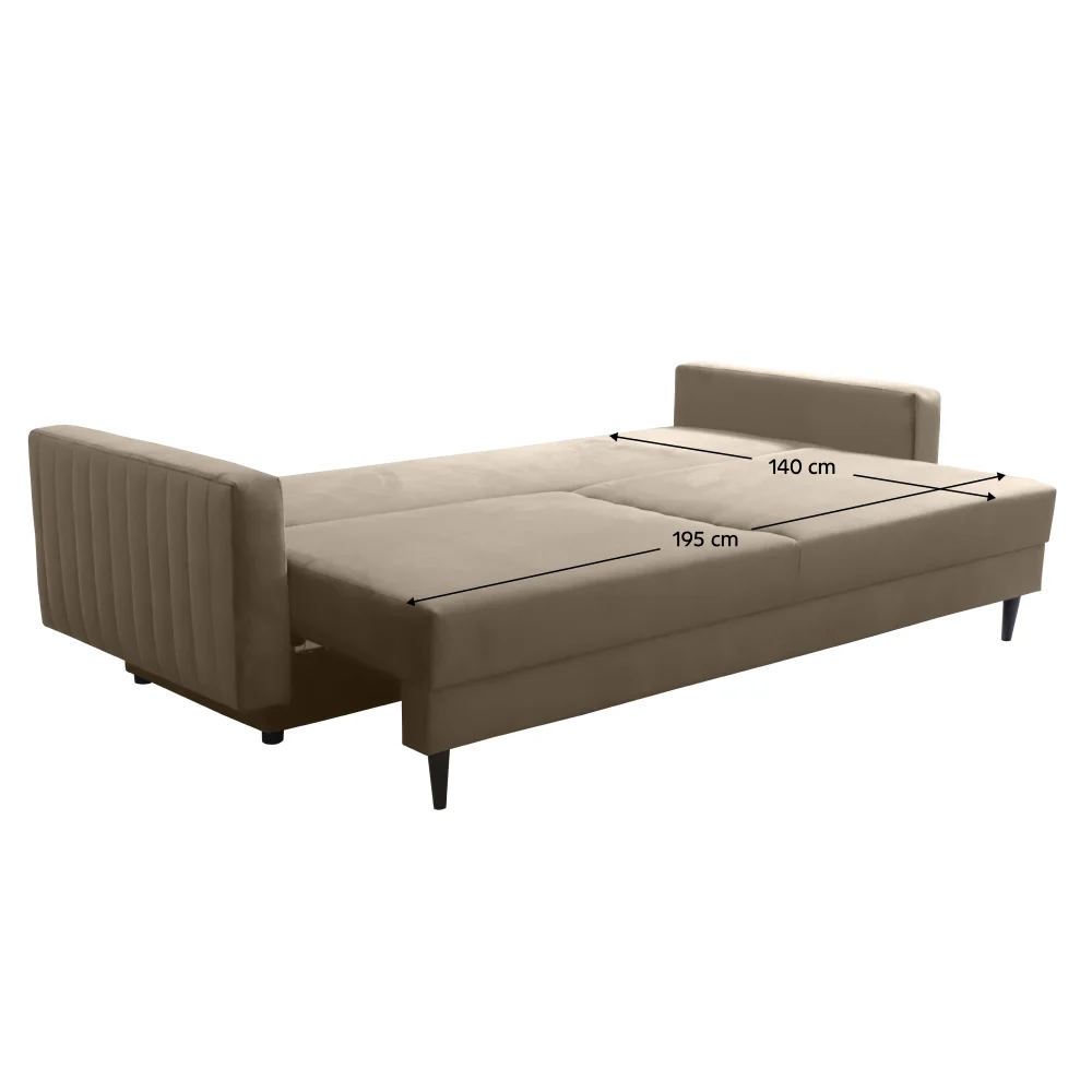 Canapea extensibila, gri-bej Taupe, PALEM