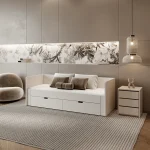 Pat extensibil, alb, 90/180x200, ANTONY