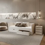 Pat extensibil, alb, 90/180x200, ANTONY