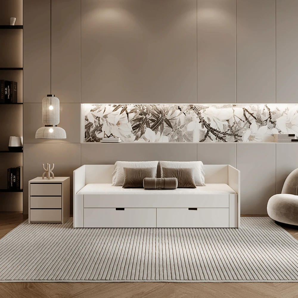 Pat extensibil, alb, 90/180x200, ANTONY