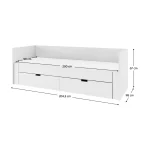 Pat extensibil, alb, 90/180x200, ANTONY