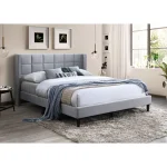 Pat, 160x200, gri tesatura Velvet, BELATO