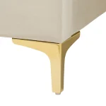 Pat tapitat, 160x200, tesatura Velvet bej, ISADORA