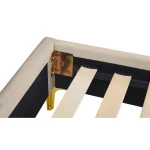 Pat tapitat, 160x200, tesatura Velvet bej, ISADORA