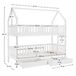 Pat supraetajat Montessori, alb, VENITA TYP 2