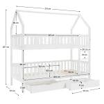 Pat supraetajat Montessori, alb, VENITA TYP 2