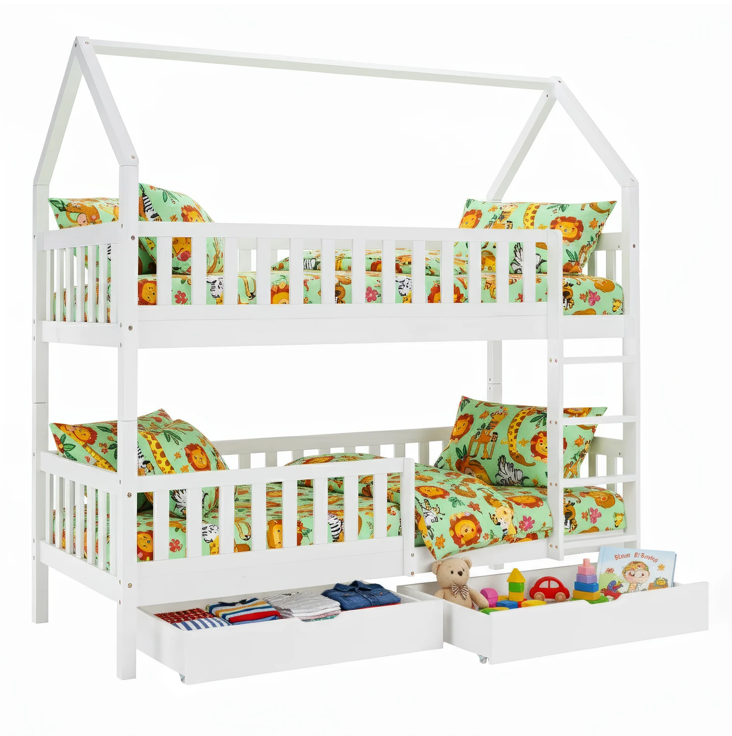 Pat supraetajat Montessori, alb, VENITA TYP 2