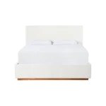 Pat cu gratar si spatiu de depozitare 160x200, alb, NUVOLA