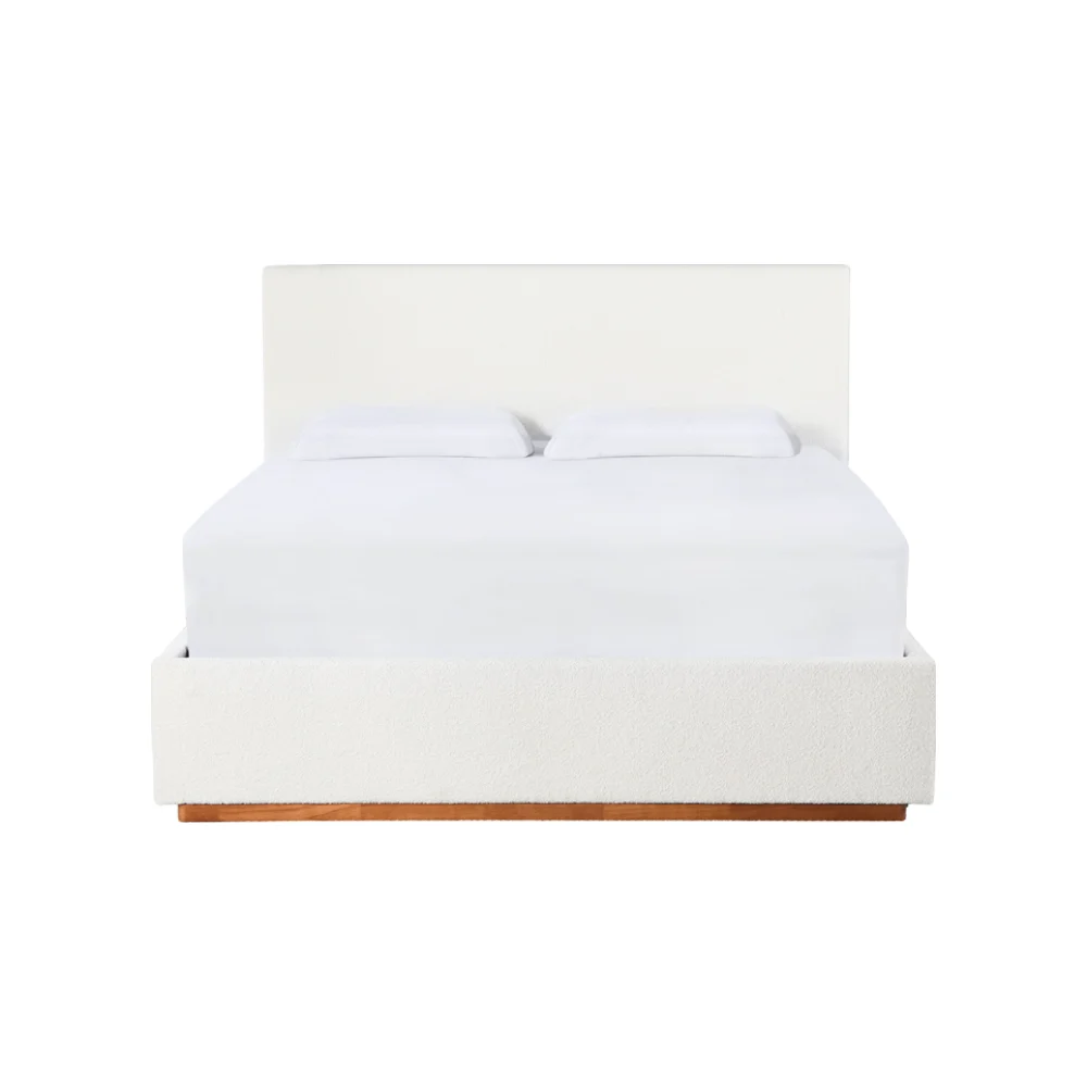 Pat cu gratar si spatiu de depozitare 160x200, alb, NUVOLA