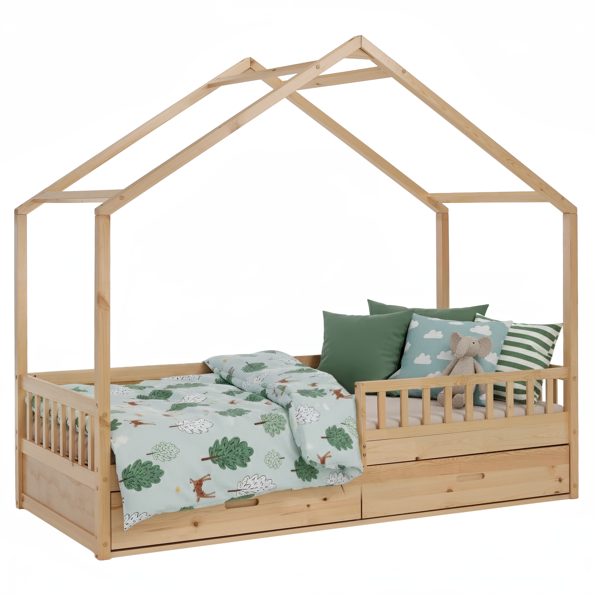 Pat Montessori, 90x200, natural, masiv, BIANKA