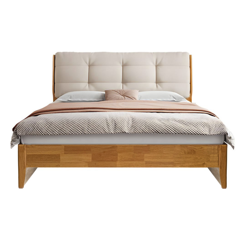 Pat matrimonial, 160x200, lemn masiv, natural, FLORENCIA