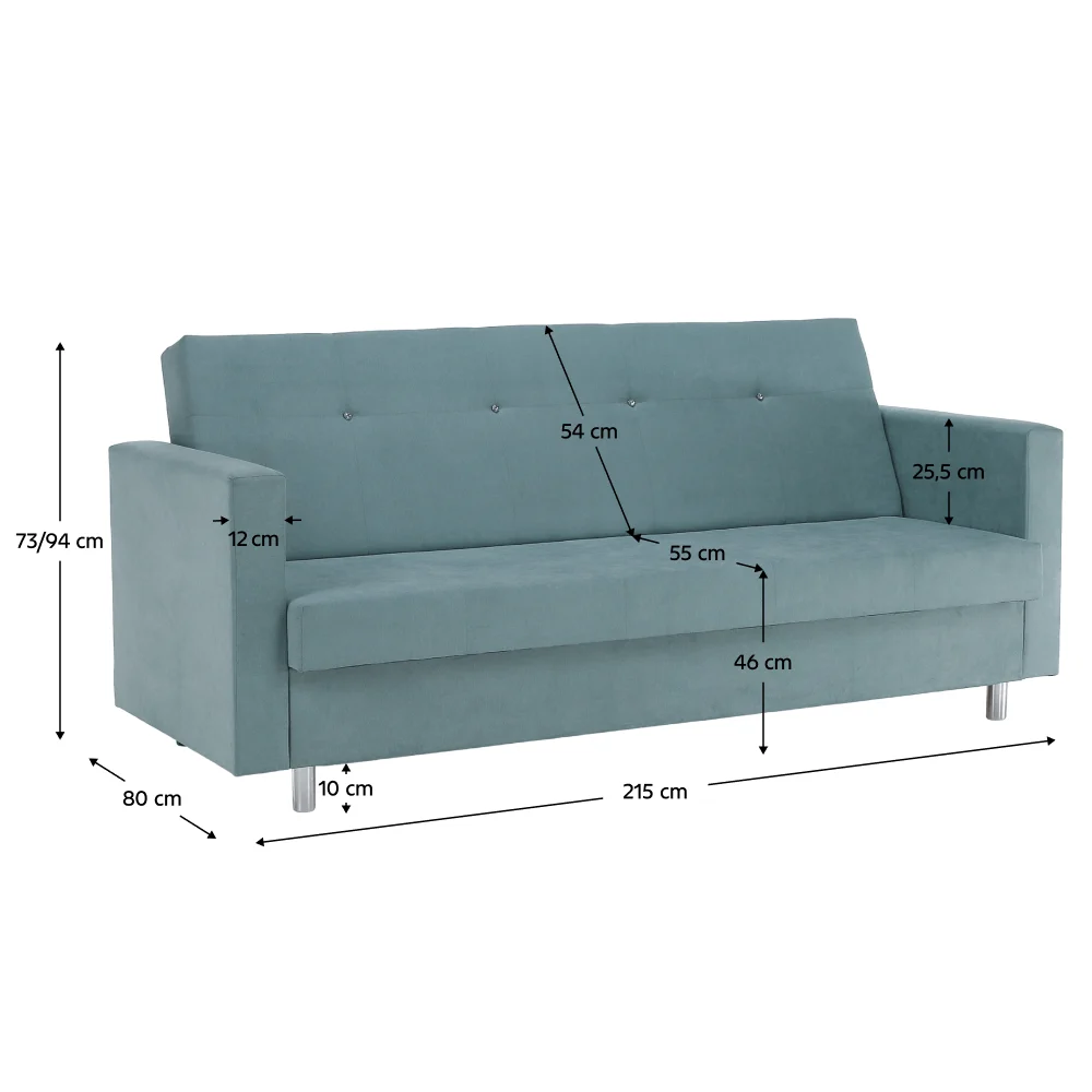 Canapea extensibila, menta, LILANA